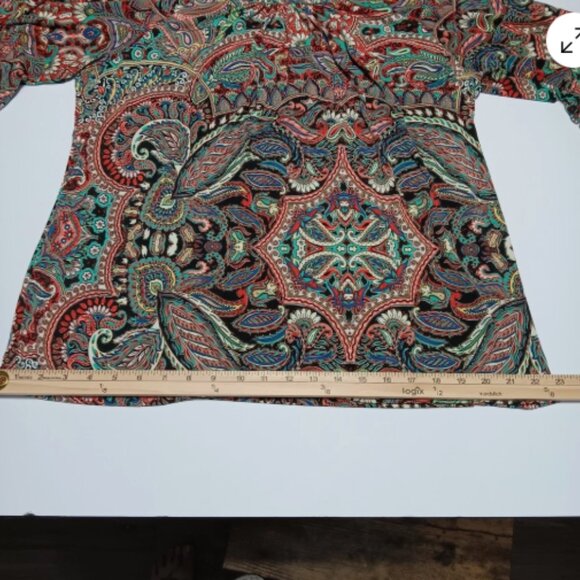 Peck & Peck Womens Large Blouse 3/4 Sleeve Stretchy Pullover Top Large D22 - Picture 7 of 11